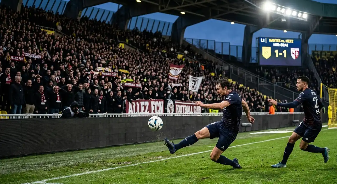 Abstiegskampf in einem französischen Ligue-1-Stadion mit Spannung