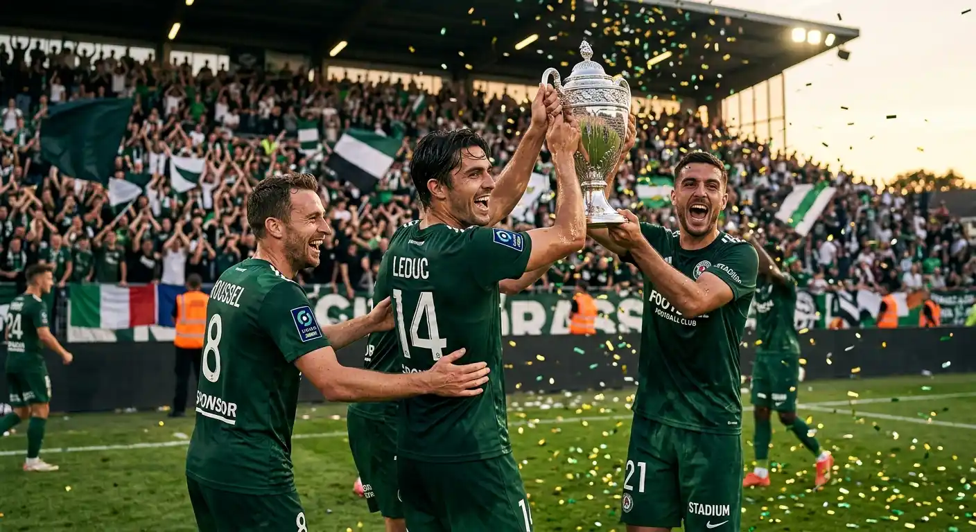 Aufsteiger-Mannschaft feiert den Aufstieg in die Ligue 1