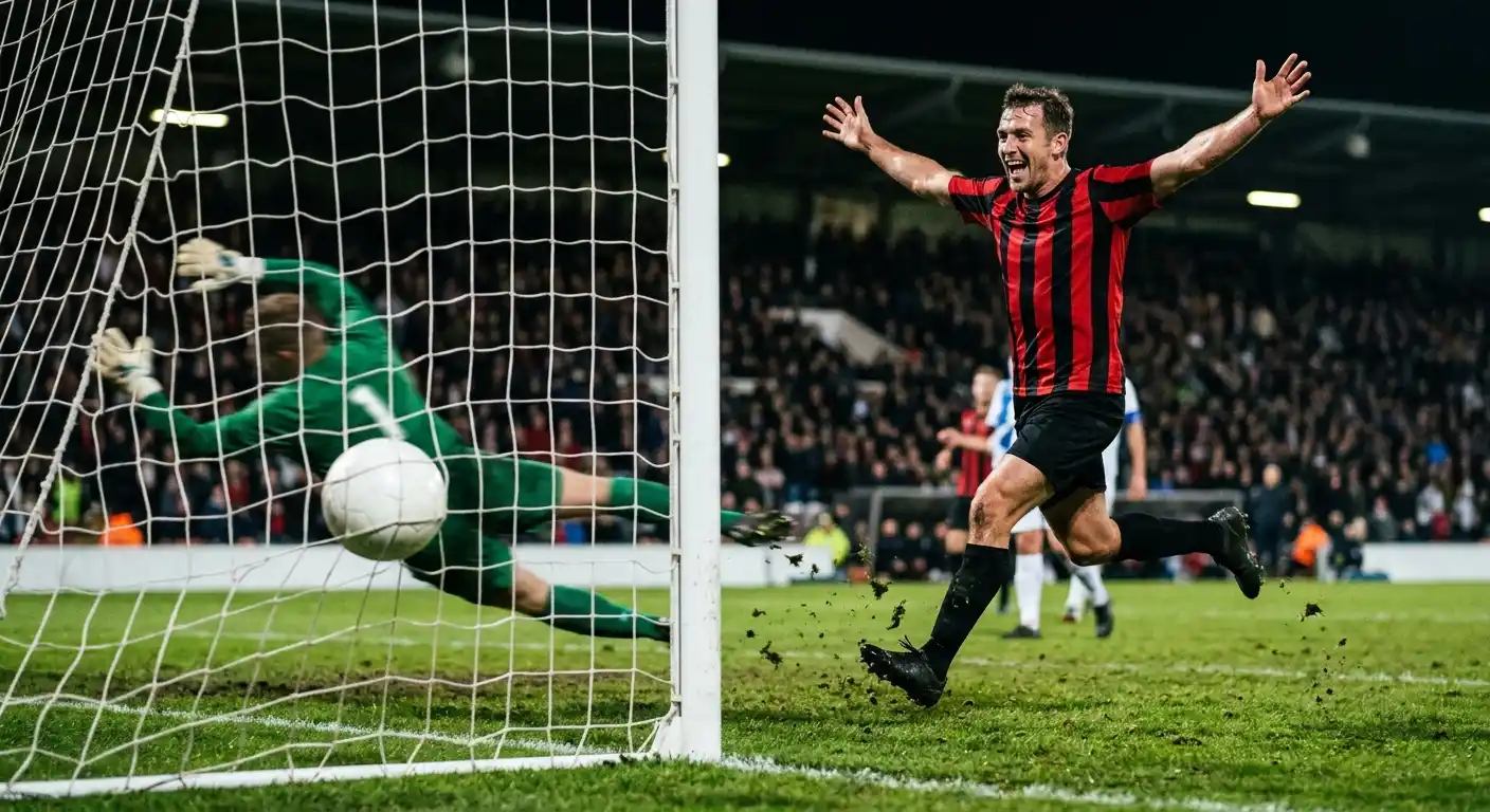 Torszene als Bild zur kombinierten BTTS- und Über-2,5-Wette