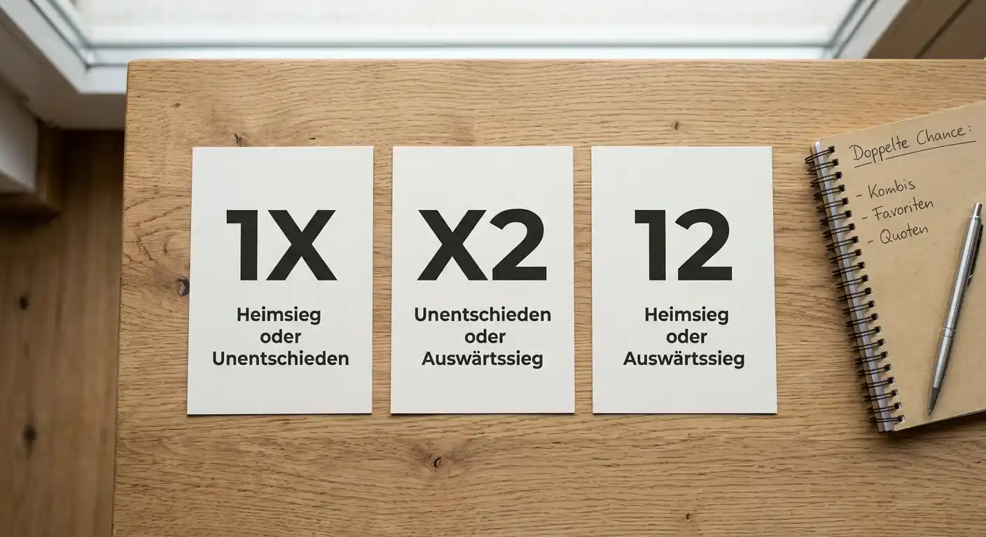 Doppelte-Chance-Varianten 1X X2 und 12 im Überblick