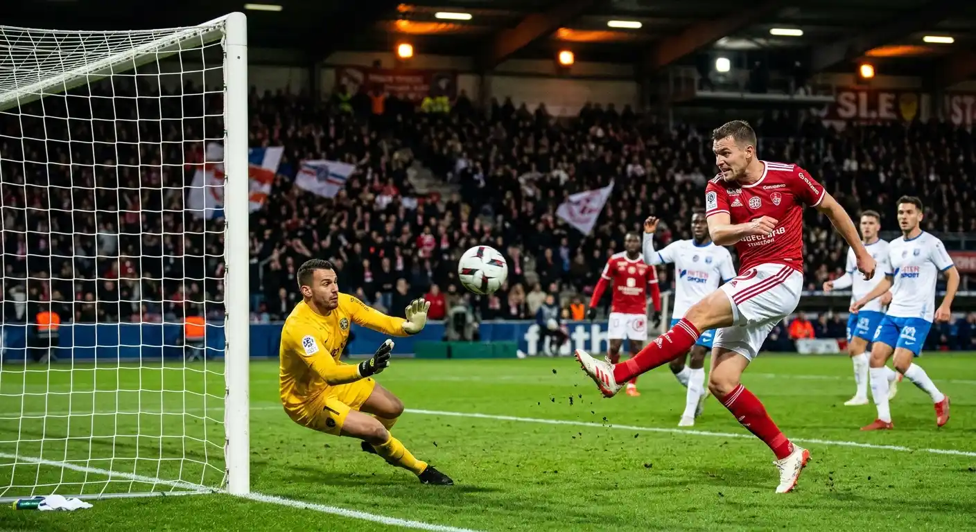 Hochkarätige Torchance aus dem Strafraum in einem Ligue 1 Spiel als xG-Beispiel