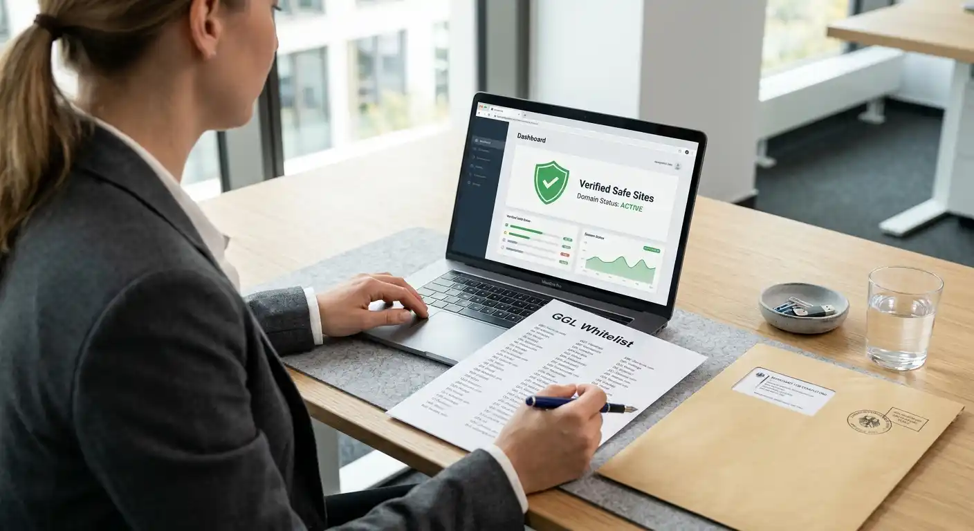GGL-Whitelist-Prüfung für Sportwetten — Tipper gleicht Anbieter-URL mit der offiziellen Whitelist ab