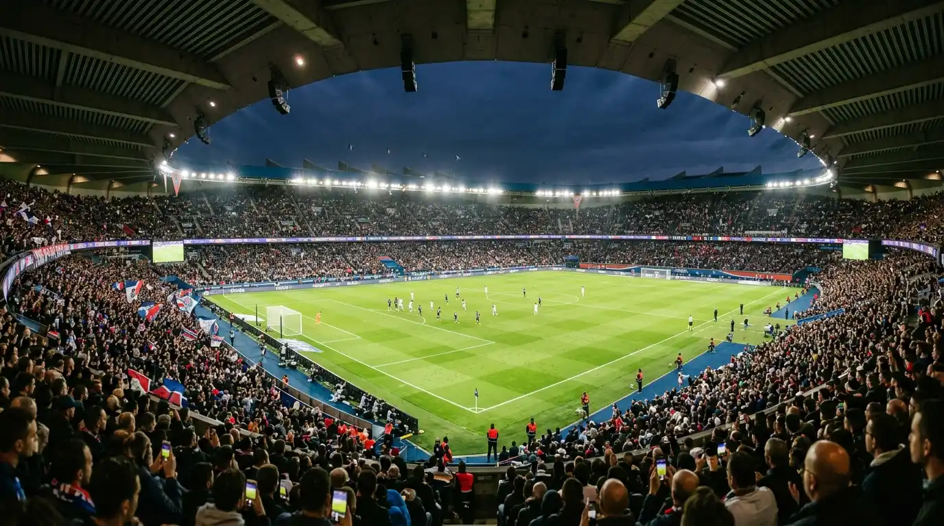 Parc des Princes bei vollem Stadion und PSG-Tabellenführung