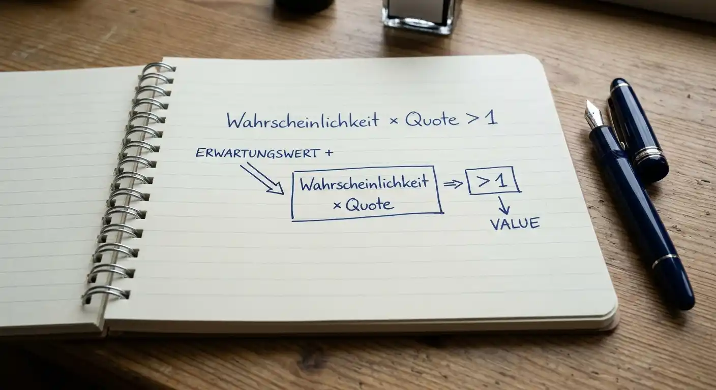 Erwartungswert-Konzept einer Value-Wette mit positiver Edge