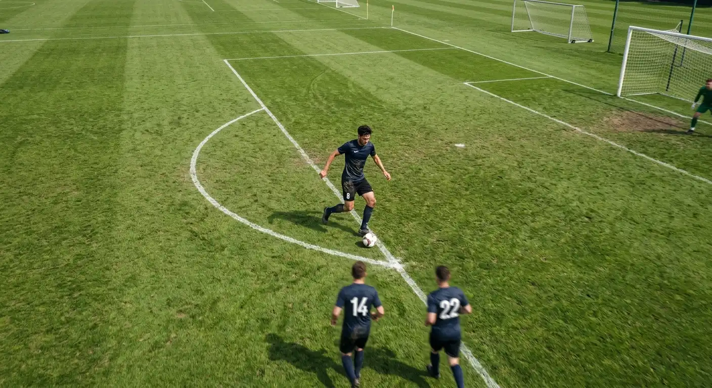 Schuss-Position auf dem Fußballfeld als xG-Eingabewert